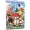 eeBoo: Sketchbook - Mushroom - Vintage Nature Spiral Bound Pad, Color & Drawing Paper, 60 Pages, 8.5x11", Eco-Friendly, Portable, Kids Art Supplies